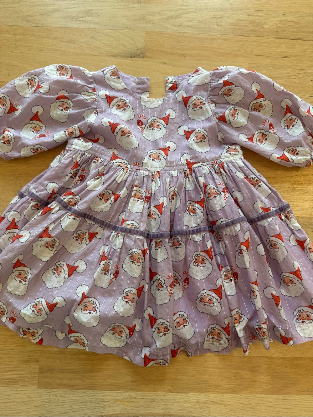 Pink Chicken Maribelle Dress Lavender Santas 2Y Christma